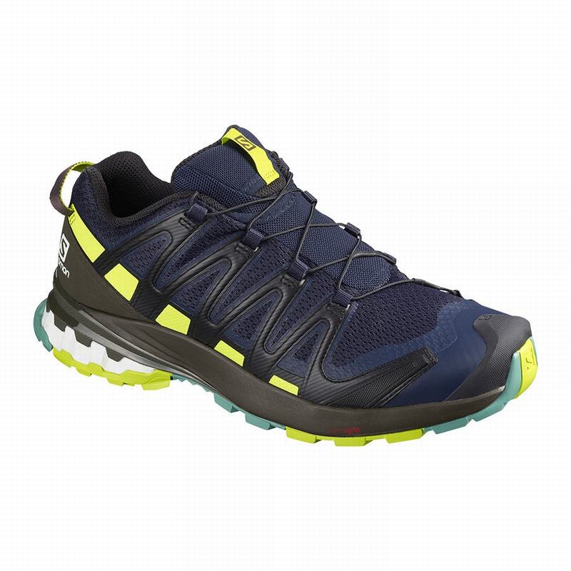 Salomon XA PRO 3D V8 Zapatillas Trail Running Hombre - Azul Marino / Verde Claro - Colombia (52931-S